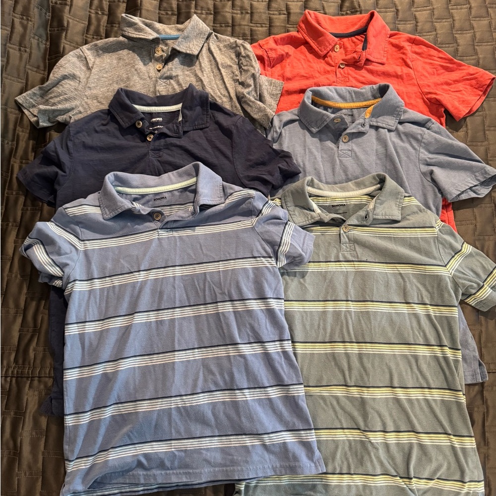 Sonoma Polo Shirt Set in Red, Blue, and Gray